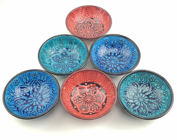 Hand Painted Ceramic Bowls(12 cm) - Handmade Turkish Pottery - Image 3