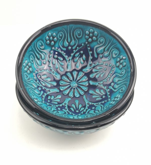 Hand Painted Ceramic Bowls(12 cm) - Handmade Turkish Pottery - Image 9