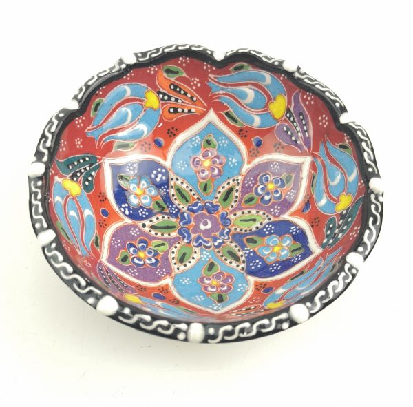 Hand Painted Ceramic Bowls(12 cm) - Handmade Turkish Pottery - Image 4