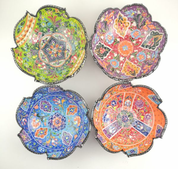 Hand Painted Ceramic Bowls(20 cm) - Handmade Turkish Pottery