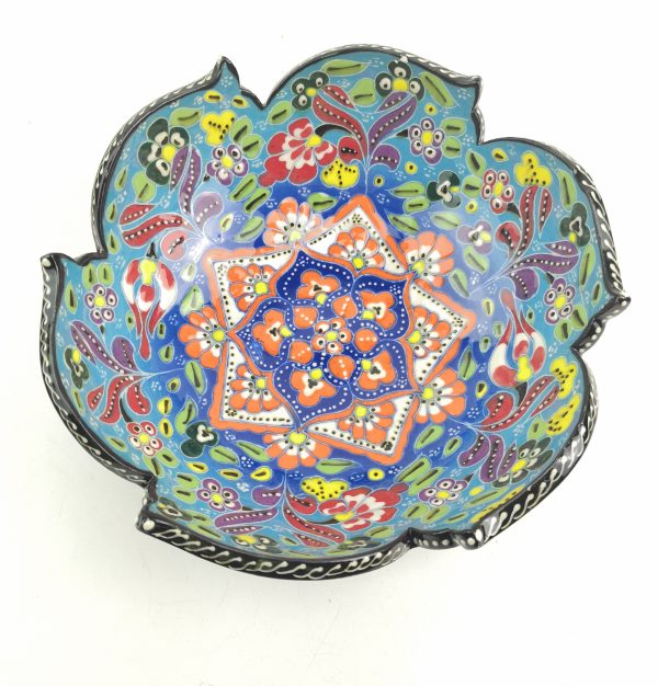 Hand Painted Ceramic Bowls(20 cm) - Handmade Turkish Pottery - Image 4