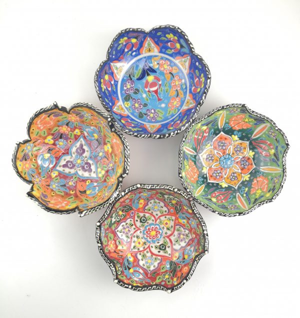 Hand Painted Ceramic Bowls(15 cm) - Handmade Turkish Pottery