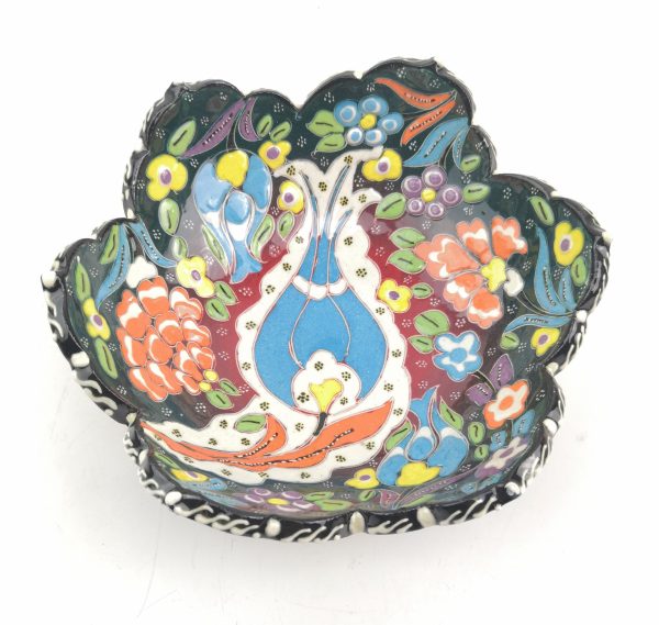 Hand Painted Ceramic Bowls(15 cm) - Handmade Turkish Pottery - Image 5