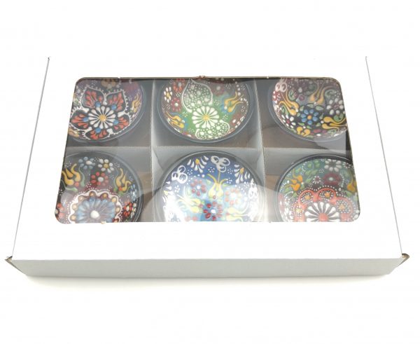 Hand Painted Ceramic Bowl Set - 6 Pieces - Handmade Turkish Pottery - Image 3