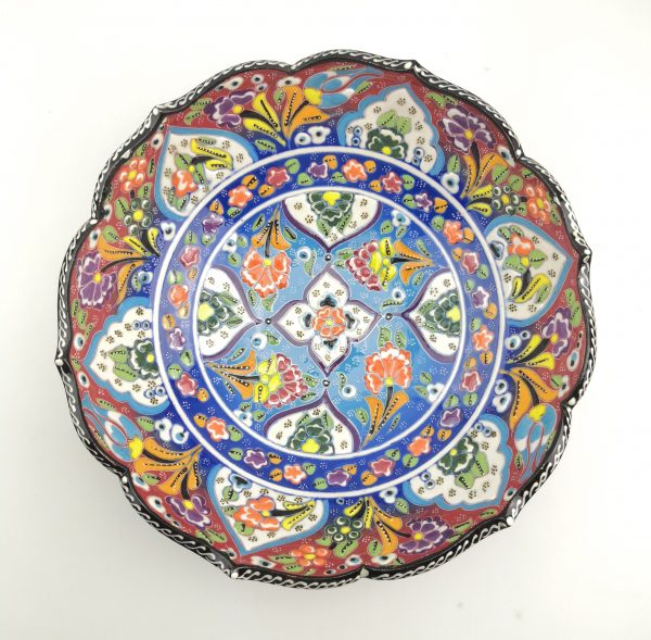 Hand Painted Ceramic Bowls(25 cm) - Handmade Turkish Pottery - Image 8