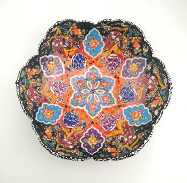 Hand Painted Ceramic Bowls(25 cm) - Handmade Turkish Pottery