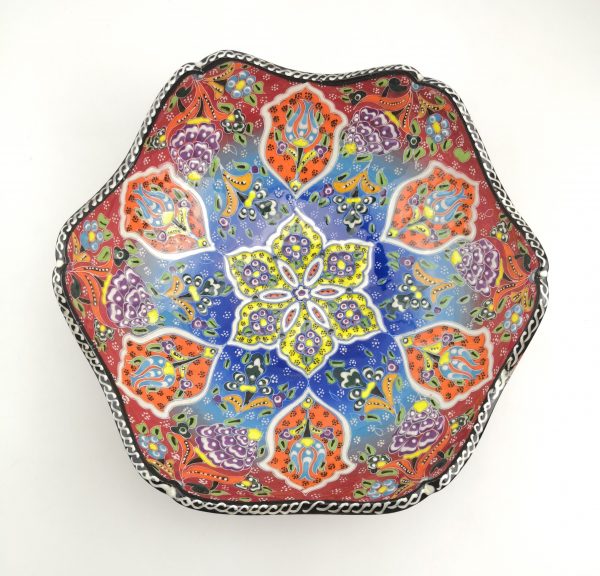 Hand Painted Ceramic Bowls(25 cm) - Handmade Turkish Pottery - Image 6