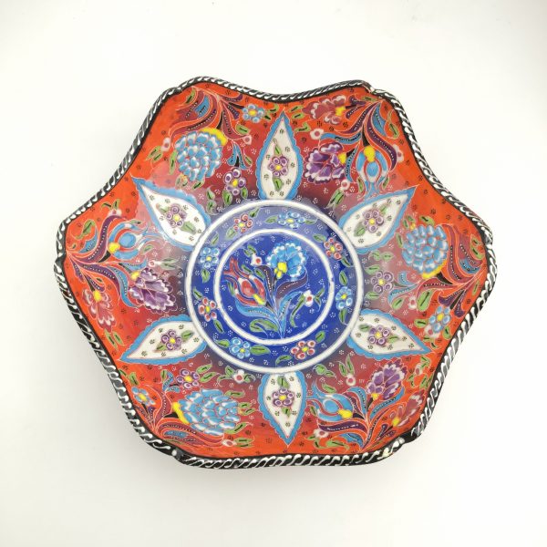 Hand Painted Ceramic Bowls(25 cm) - Handmade Turkish Pottery - Image 4