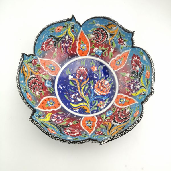 Hand Painted Ceramic Bowls(25 cm) - Handmade Turkish Pottery - Image 3