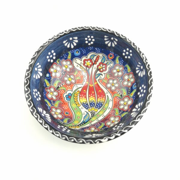 Hand Painted Ceramic Bowls(12 cm) - Handmade Turkish Pottery - Xmas Gift - Image 9