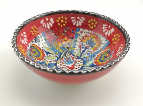 Hand Painted Ceramic Bowls(12 cm) - Handmade Turkish Pottery - Xmas Gift - Image 3