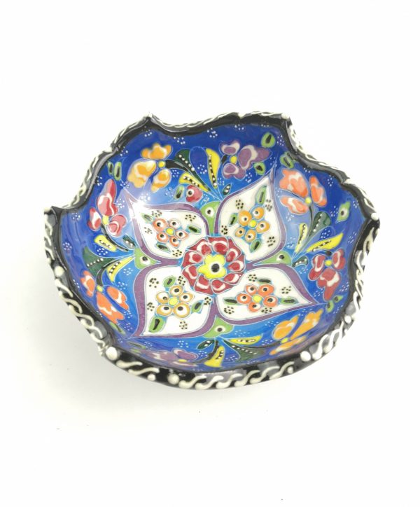 Hand Painted Ceramic Bowl(12 cm) Set - 3 Pieces Handmade Turkish Pottery - Image 6