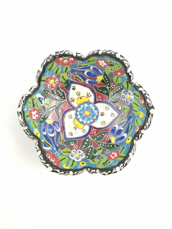 Hand Painted Ceramic Bowl(12 cm) Set - 5 Pieces Handmade Turkish Pottery - Image 7