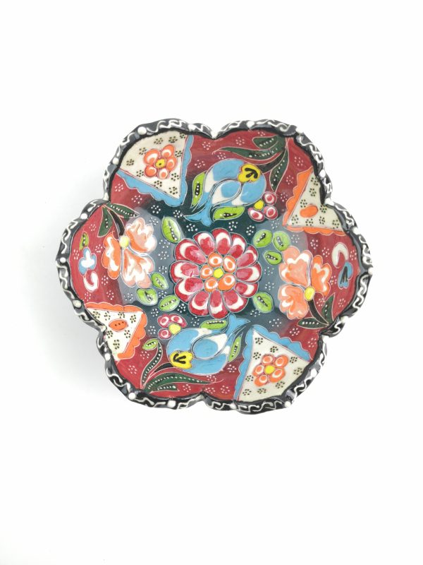 Hand Painted Ceramic Bowl(12 cm) Set - 5 Pieces Handmade Turkish Pottery - Image 9