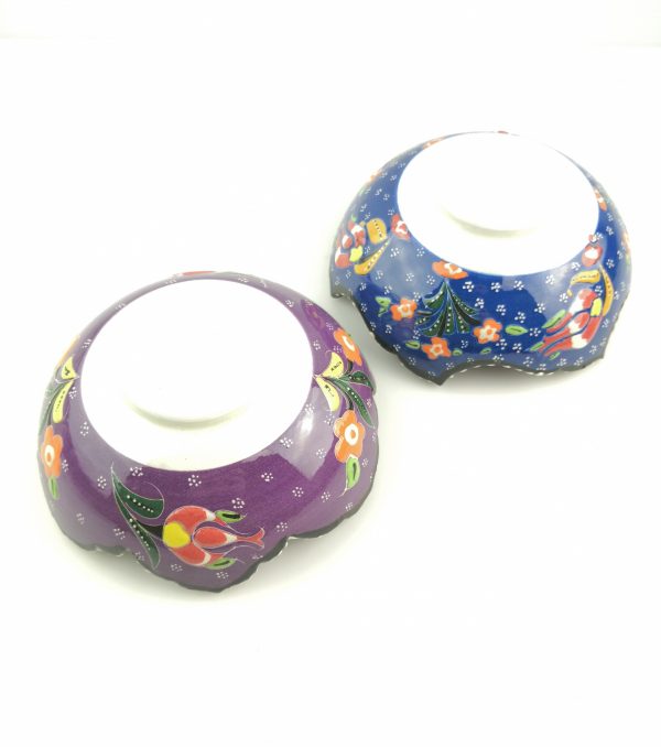 Hand Painted Ceramic Bowl(15 cm) Set - 2 Pieces Handmade Turkish Pottery - Image 7