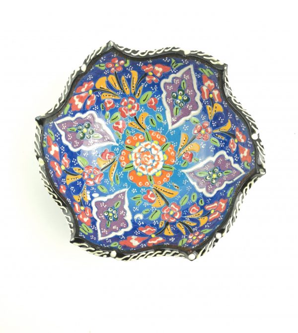 Hand Painted Ceramic Bowl(15 cm) Set - 2 Pieces Handmade Turkish Pottery - Image 5