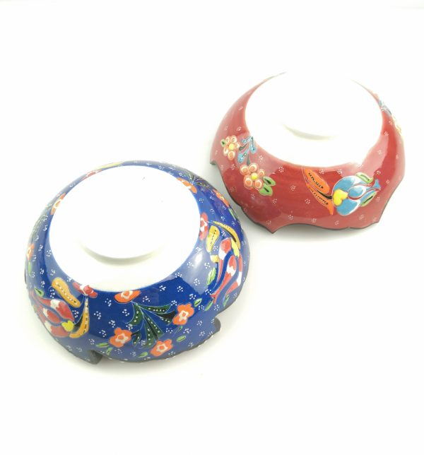 Hand Painted Ceramic Bowl(15 cm) Set - 2 Pieces Handmade Turkish Pottery - Xmas Gift - Image 7