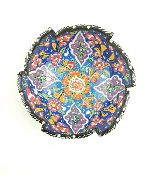 Hand Painted Ceramic Bowl(15 cm) Set - 2 Pieces Handmade Turkish Pottery - Xmas Gift - Image 4