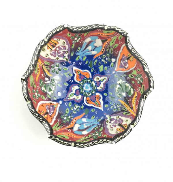 Hand Painted Ceramic Bowl(15 cm) Set - 2 Pieces Handmade Turkish Pottery - Image 5