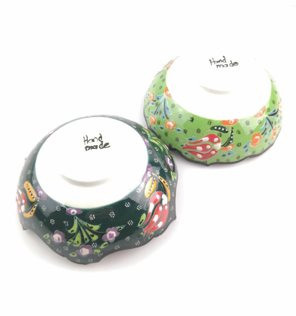 Hand Painted Ceramic Bowl(15 cm) Set - 2 Pieces Handmade Turkish Pottery - Image 7