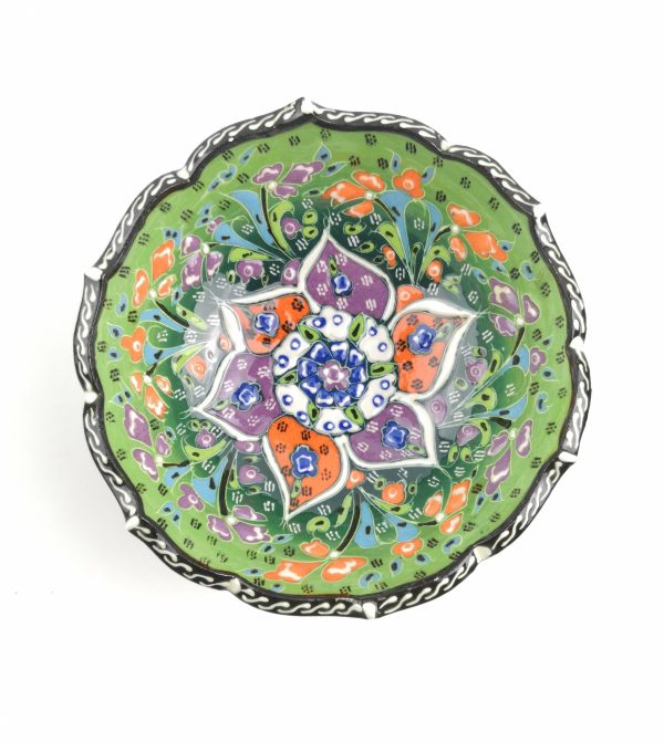 Hand Painted Ceramic Bowl(15 cm) Set - 2 Pieces Handmade Turkish Pottery - Image 5