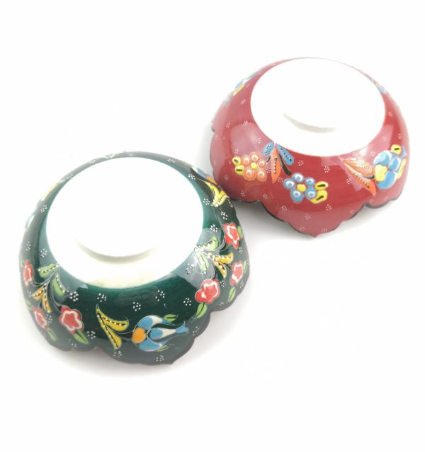 Hand Painted Ceramic Bowl(15 cm) Set - 2 Pieces Handmade Turkish Pottery - Image 7