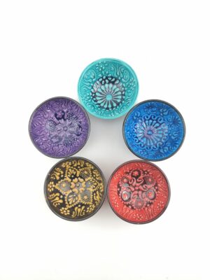 Hand Painted Ceramic Bowls(8 cm) - Handmade Turkish Pottery