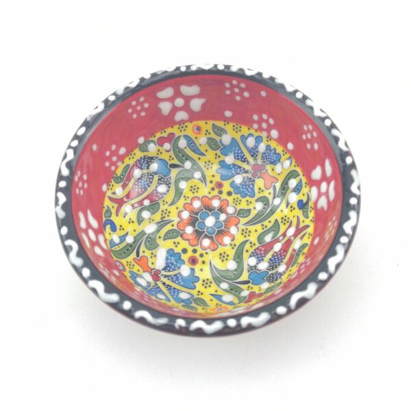 5 Pieces Hand Painted Ceramic Bowls(8 cm) - Handmade Turkish Pottery - Image 5