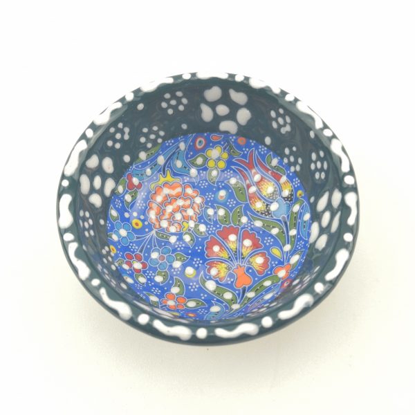 5 Pieces Hand Painted Ceramic Bowls(8cm) - Handmade Turkish Pottery - Xmas Gift - Image 5