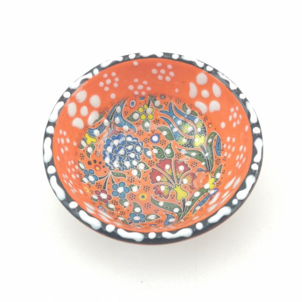 5 Pieces Hand Painted Ceramic Bowls(8cm) - Handmade Turkish Pottery - Xmas Gift - Image 6