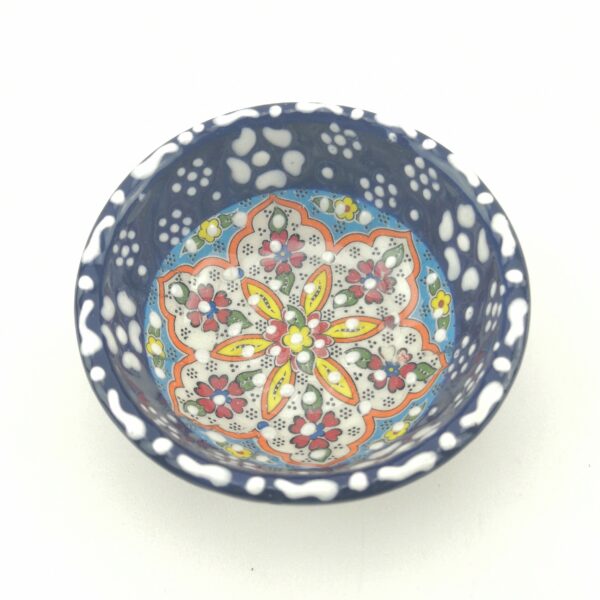 5 Pieces Hand Painted Ceramic Bowls(8cm) - Handmade Turkish Pottery - Xmas Gift - Image 7