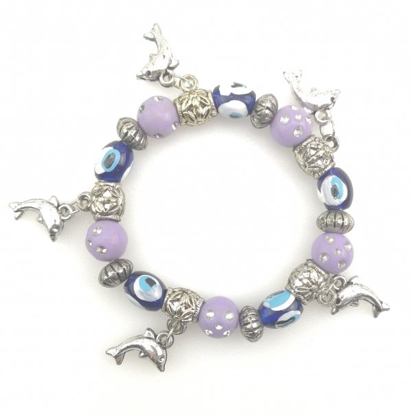 Turkish Style Evil Eye Handmade Oval Glass Colorful Lampwork Beads Bracelet - Image 6