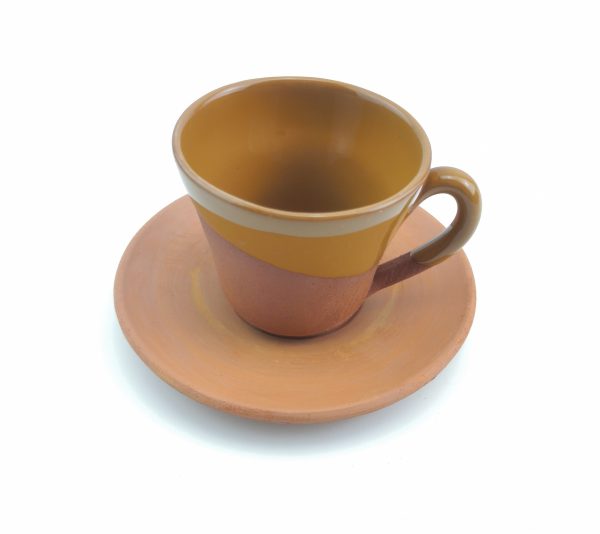 Turkish Coffee (Espresso) Cup Saucer - Set Of 6 - Handmade Clay - Image 9