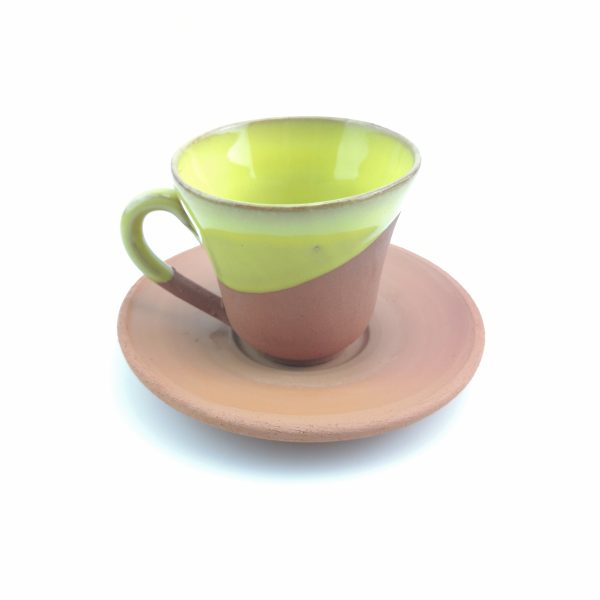 Turkish Coffee (Espresso) Cup Saucer - Handmade Clay - Image 6