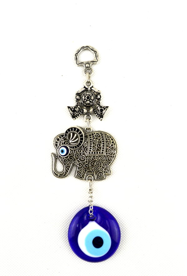 Handmade Elephants Wall Hanging - Evil Eye - Nazar Alloy