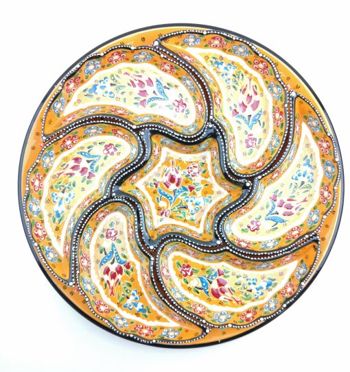 Hand Painted Ceramic Dipping Set(Yellow) - Handmade Turkish Pottery