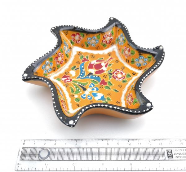 Hand Painted Ceramic Dipping Set(Yellow) - Handmade Turkish Pottery - Image 9