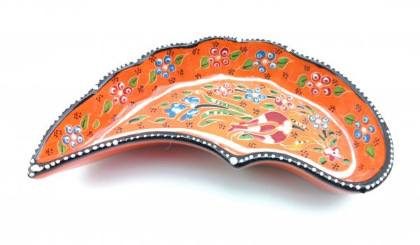 Hand Painted Ceramic Dipping Set(Orange) - Handmade Turkish Pottery - Image 6