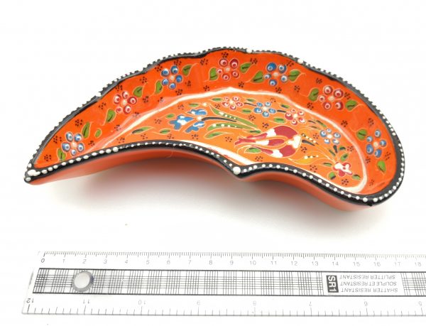 Hand Painted Ceramic Dipping Set(Orange) - Handmade Turkish Pottery - Image 8