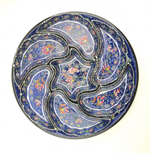 Hand Painted Ceramic Dipping Set(Blue) - Handmade Turkish Pottery - Xmas Gift