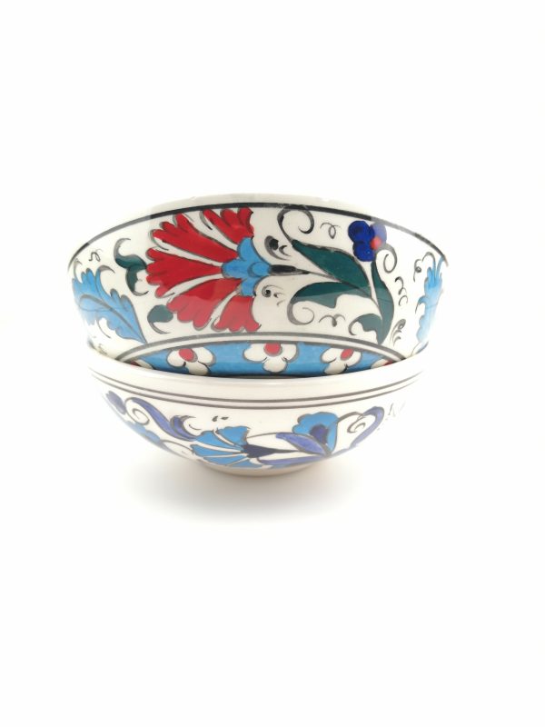 Hand Painted Ceramic Bowls(15 cm) - Handmade Turkish Pottery - Image 4