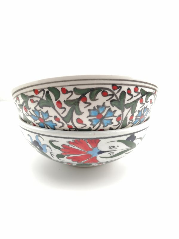 Hand Painted Ceramic Bowls(15 cm) - Handmade Turkish Pottery - Image 3