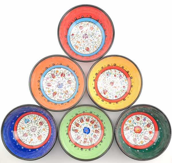 Hand Painted Ceramic Bowls(15 cm) - Handmade Turkish Pottery