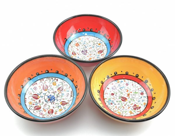 Hand Painted Ceramic Bowls(15 cm) - Handmade Turkish Pottery - Image 4