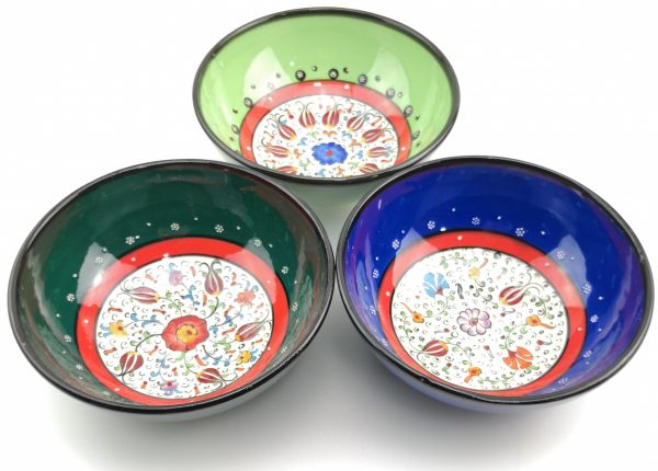 Hand Painted Ceramic Bowls(15 cm) - Handmade Turkish Pottery - Image 2