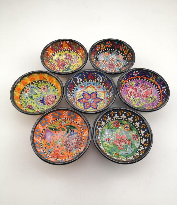 Hand Painted Ceramic Bowls(8 cm) - Handmade Turkish Pottery - Image 2