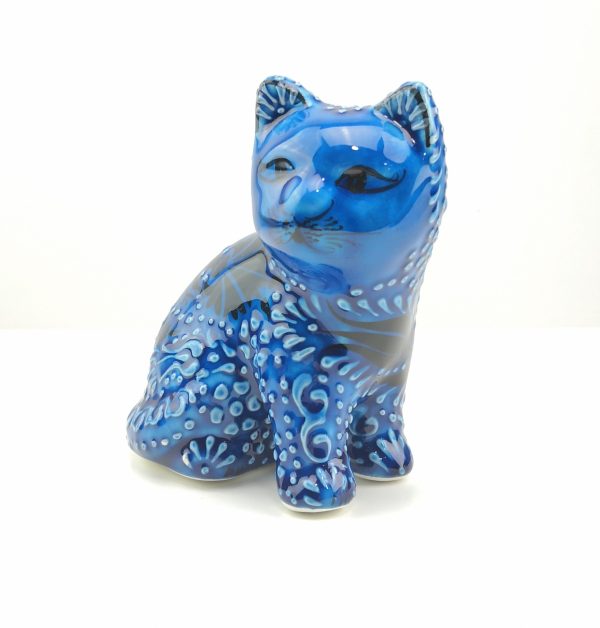 Handmade Ceramic Cats(Medium) - Hand Painted Turkish Pottery