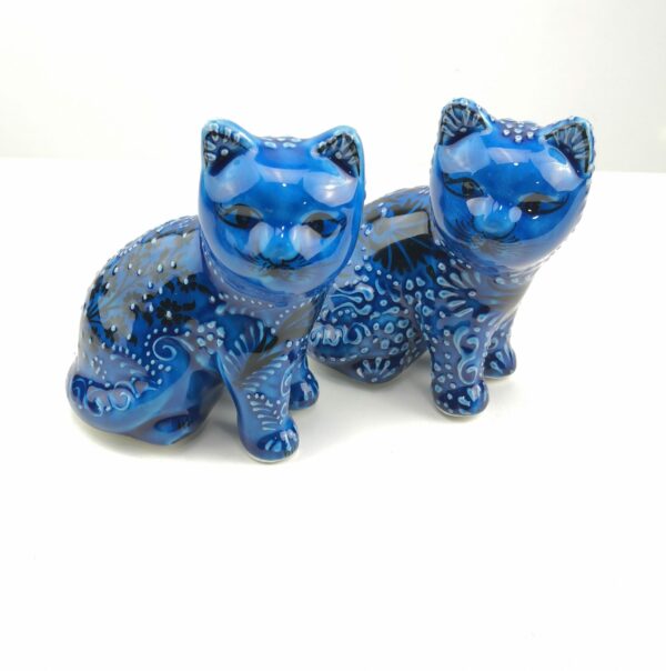 Handmade Ceramic Cats(Medium) - Hand Painted Turkish Pottery - Image 5