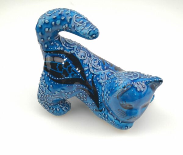 Handmade Ceramic Cats(Medium) - Hand Painted Turkish Pottery - Image 2