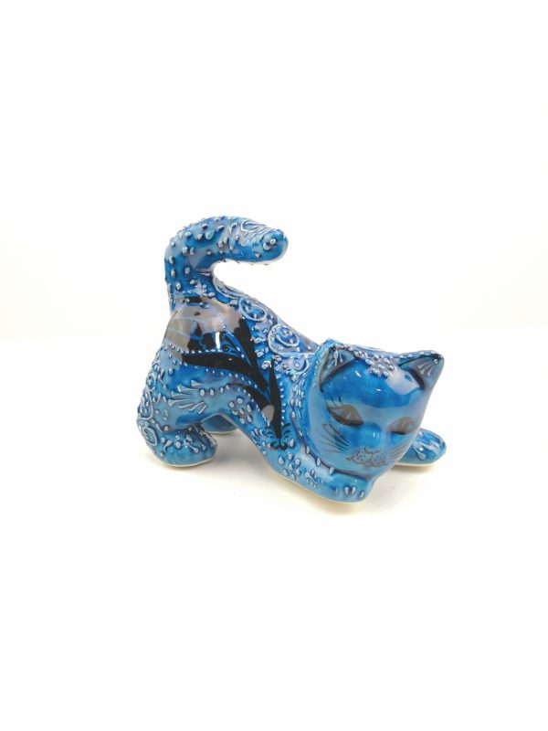 Handmade Ceramic Cats(Medium) - Hand Painted Turkish Pottery